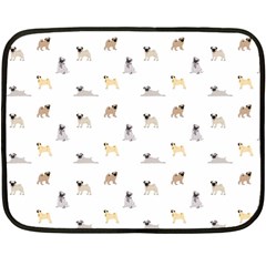 Funny Pugs Double Sided Fleece Blanket (mini)  by SychEva