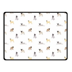 Funny Pugs Fleece Blanket (small) by SychEva