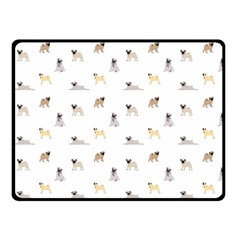 Funny Pugs Double Sided Fleece Blanket (small)  by SychEva