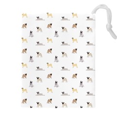 Funny Pugs Drawstring Pouch (4xl) by SychEva