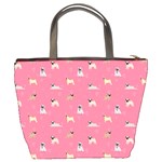 funny pugs. cute pets Bucket Bag Back