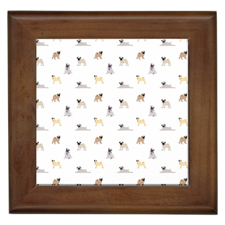 Funny Pugs Framed Tile