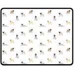 Funny Pugs Fleece Blanket (Medium)  60 x50  Blanket Front