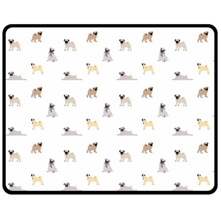 Funny Pugs Fleece Blanket (Medium) 