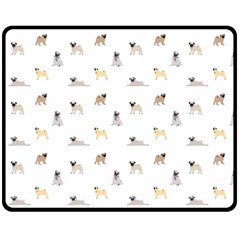 Funny Pugs Double Sided Fleece Blanket (medium)  by SychEva