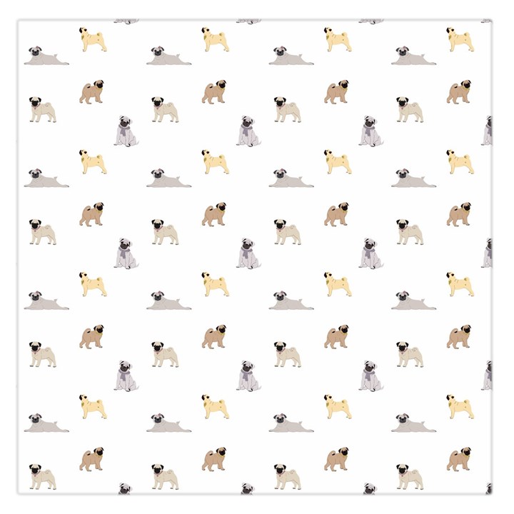 Funny Pugs Large Satin Scarf (Square)