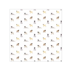 Funny Pugs Small Satin Scarf (square) by SychEva