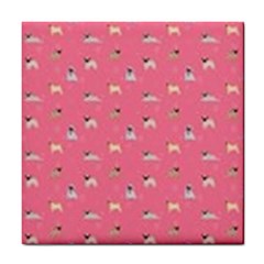 Funny Pugs  Cute Pets Tile Coaster by SychEva