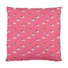 Funny Pugs  Cute Pets Standard Cushion Case (one Side) by SychEva