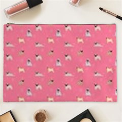 Funny Pugs  Cute Pets Cosmetic Bag (xxl) by SychEva