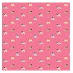 Funny Pugs  Cute Pets Large Satin Scarf (square) by SychEva