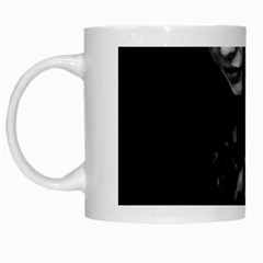 Beauty Woman Black And White Photo Illustration White Mugs by dflcprintsclothing