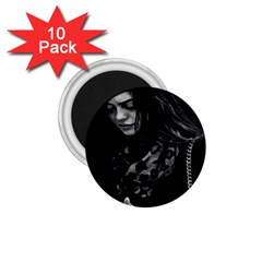 Beauty Woman Black And White Photo Illustration 1 75  Magnets (10 Pack)  by dflcprintsclothing