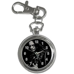 Beauty Woman Black And White Photo Illustration Key Chain Watches by dflcprintsclothing