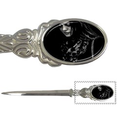 Beauty Woman Black And White Photo Illustration Letter Opener by dflcprintsclothing