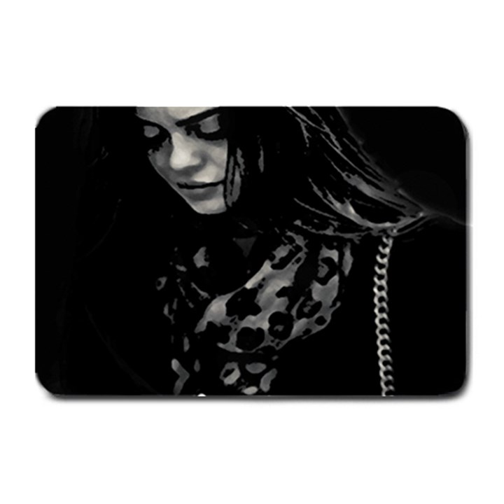 Beauty Woman Black And White Photo Illustration Plate Mats