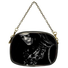 Beauty Woman Black And White Photo Illustration Chain Purse (one Side) by dflcprintsclothing