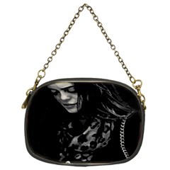 Beauty Woman Black And White Photo Illustration Chain Purse (two Sides)