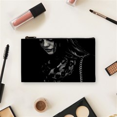 Beauty Woman Black And White Photo Illustration Cosmetic Bag (small) by dflcprintsclothing