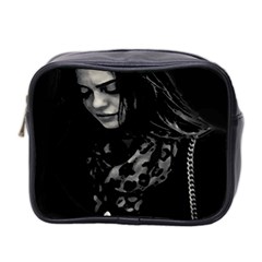 Beauty Woman Black And White Photo Illustration Mini Toiletries Bag (two Sides) by dflcprintsclothing