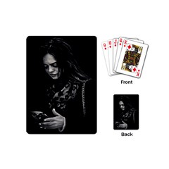 Beauty Woman Black And White Photo Illustration Playing Cards Single Design (mini) by dflcprintsclothing