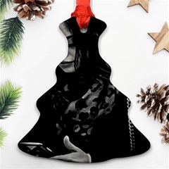 Beauty Woman Black And White Photo Illustration Ornament (christmas Tree)  by dflcprintsclothing