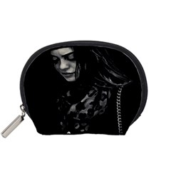 Beauty Woman Black And White Photo Illustration Accessory Pouch (small) by dflcprintsclothing