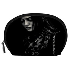 Beauty Woman Black And White Photo Illustration Accessory Pouch (large) by dflcprintsclothing