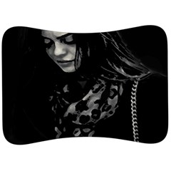 Beauty Woman Black And White Photo Illustration Velour Seat Head Rest Cushion