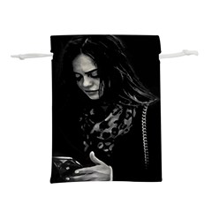 Beauty Woman Black And White Photo Illustration Lightweight Drawstring Pouch (m) by dflcprintsclothing