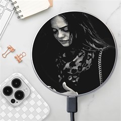 Beauty Woman Black And White Photo Illustration Wireless Charger