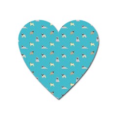 Funny Pugs Heart Magnet by SychEva