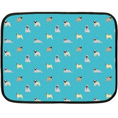 Funny Pugs Double Sided Fleece Blanket (mini)  by SychEva