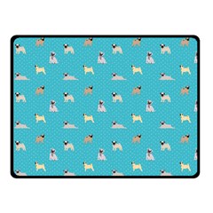 Funny Pugs Double Sided Fleece Blanket (small)  by SychEva