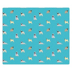 Funny Pugs Double Sided Flano Blanket (small)  by SychEva