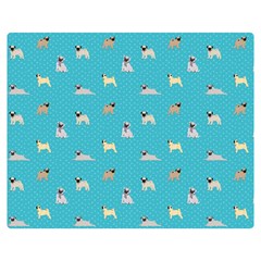 Funny Pugs Double Sided Flano Blanket (medium)  by SychEva