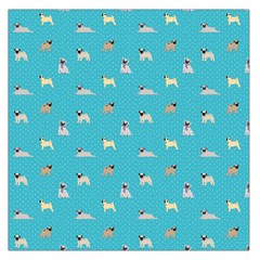 Funny Pugs Large Satin Scarf (square) by SychEva