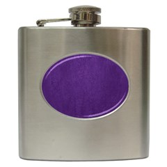 Leather Smooth 18-purple Hip Flask (6 Oz) by skindeep