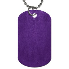 Leather Smooth 18-purple Dog Tag (two Sides) by skindeep