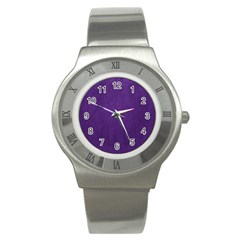 Leather Smooth 18-purple Stainless Steel Watch by skindeep