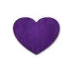 Leather Smooth 18-purple Heart Coaster (4 pack)  Front