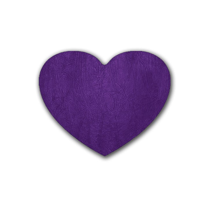 Leather Smooth 18-purple Heart Coaster (4 pack) 