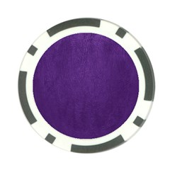 Leather Smooth 18-purple Poker Chip Card Guard by skindeep