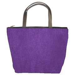 Leather Smooth 18-purple Bucket Bag by skindeep