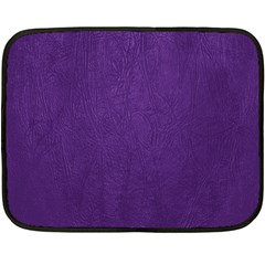 Leather Smooth 18-purple Fleece Blanket (mini) by skindeep