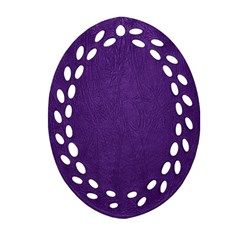 Leather Smooth 18-purple Oval Filigree Ornament (two Sides) by skindeep