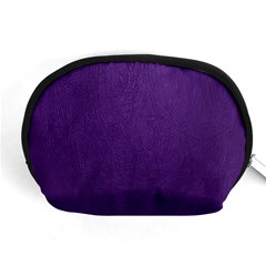 Leather Smooth 18-purple Accessory Pouch (medium) by skindeep