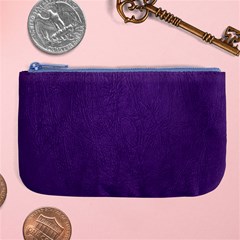 Leather Smooth 18-purple Large Coin Purse by skindeep