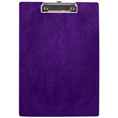 Leather Smooth 18-purple A4 Clipboard