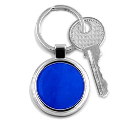 Leather Smooth 22 Blue Key Chain (round) by skindeep